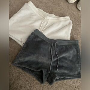 Women’s fuzzy teddy shorts